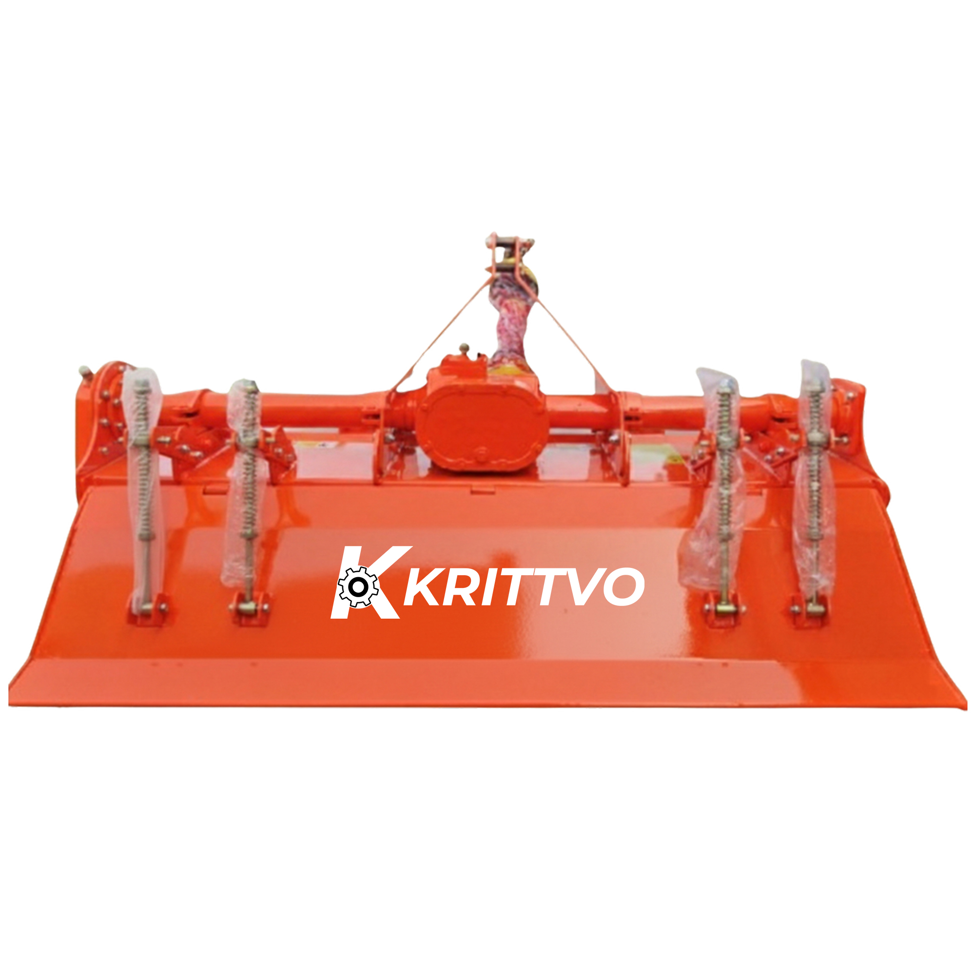 KRITTVO ROTARY TILLERS are heavy-duty, PTO-driven rotary tillers engineered for fast, uniform soil preparation with long-lasting performance in demanding field conditions. Salient Features High quality boron steel blades High-tensile graded fasteners Heavy-duty gearbox Powder-coated paint for durability Flexible heavy duty damper spring assembly Ensures smooth operation in various soil types Provides ease of working in all type of cultivation Suitable for puddling due to improved soil churning