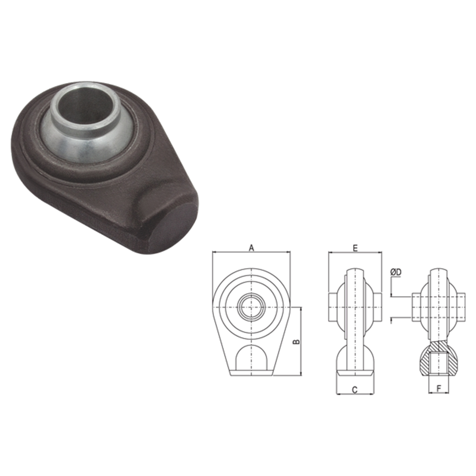 THREE POINT LINKAGE WELD ON END & MOUNTING PIN (TYPE- C)