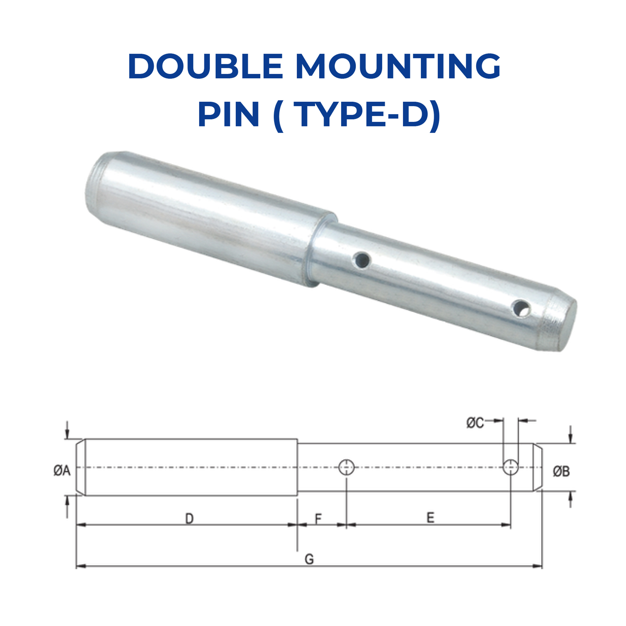 THREE POINT LINKAGE DOUBLE IMPLEMENT MOUNTING LINK