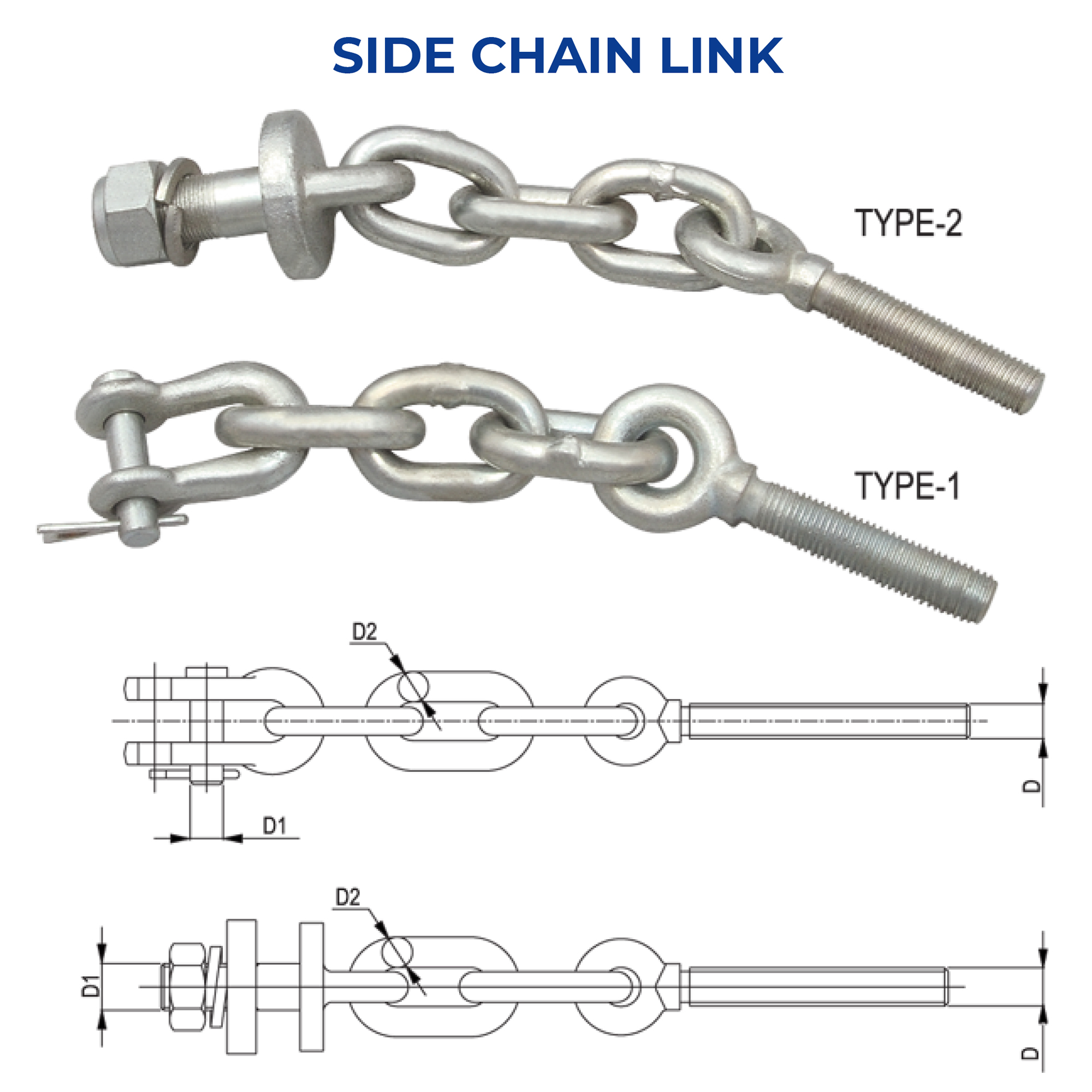THREE POINT LINKAGE SIDE CHAIN & LOWER LINK