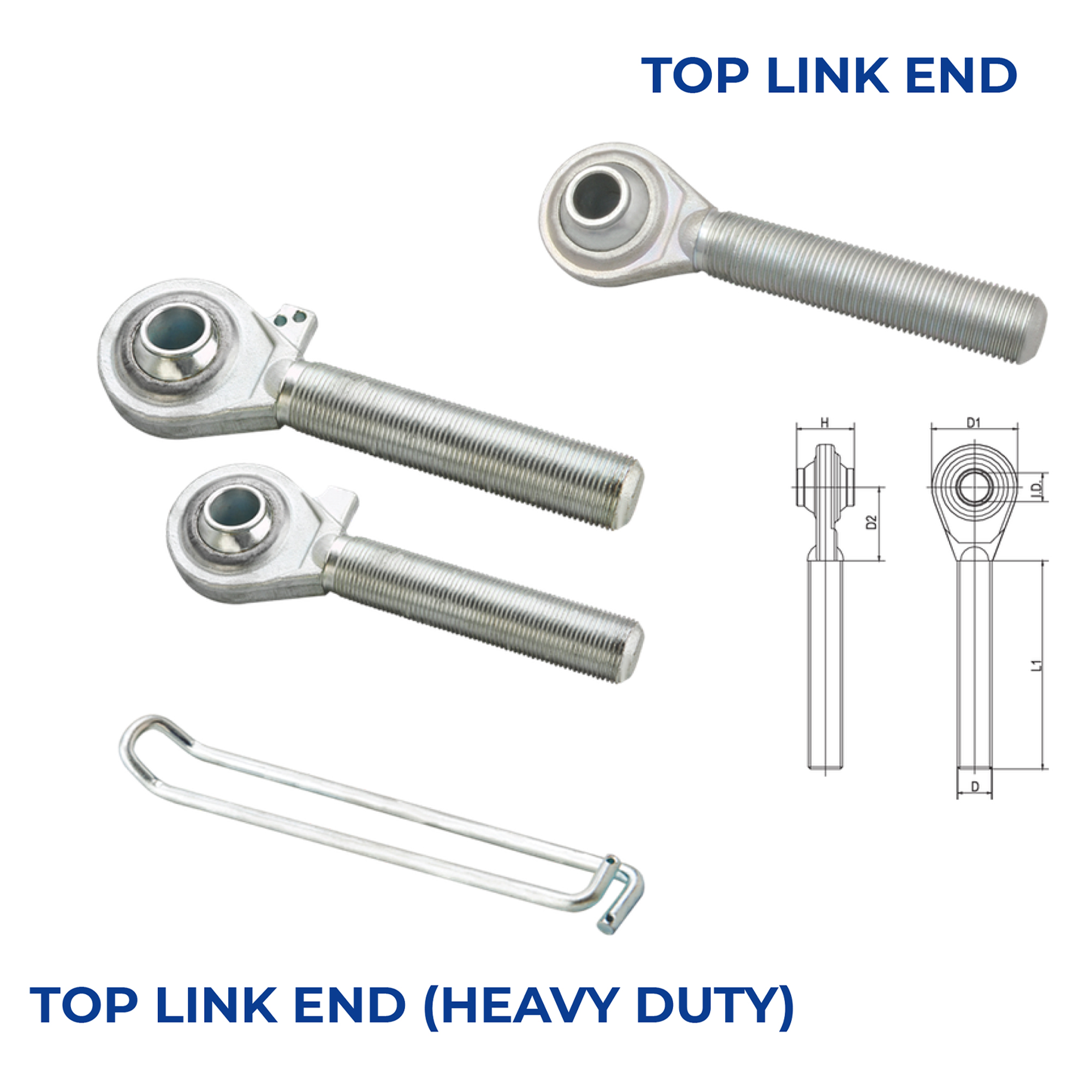 THREE POINT LINKAGE TOP LINK END & STABILIZER ASSEMBLY